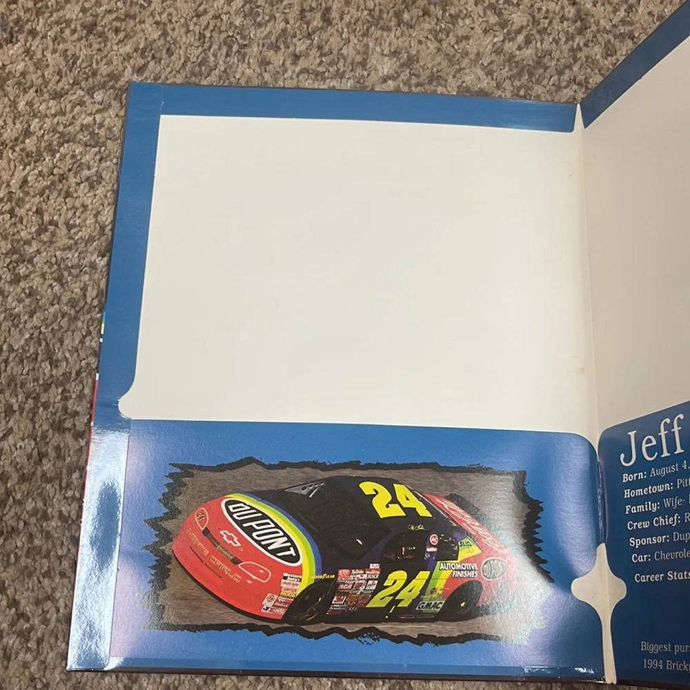 Vintage 90s NASCAR Jeff Gordon #24 racing folder